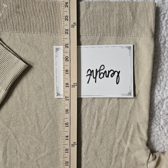 MODERN CITIZEN KNIT CREWNECK TOP SWEATER WOMENS L LARGE TAN - Picture 6 of 6